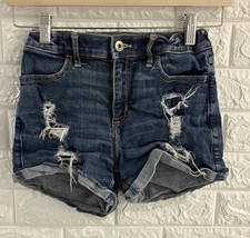 Abercrombie Kids Girls Shorts Size 15/16 High Rise Shortie Short Distressed