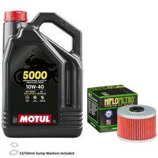 FX650 Vigor Oil and Filter Kit Motul 5000 10w40 4L Honda 1999 Inc Washer