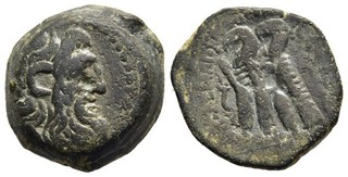 FITZ PTOLEMAIC KINGS PTOLEMY II PHILADELPHOS EAGLES EGYPT AE DICHALKON ØNON574