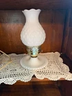 Fenton....Vtg Milk glass Table Lamp with Quilted Diamond pattern