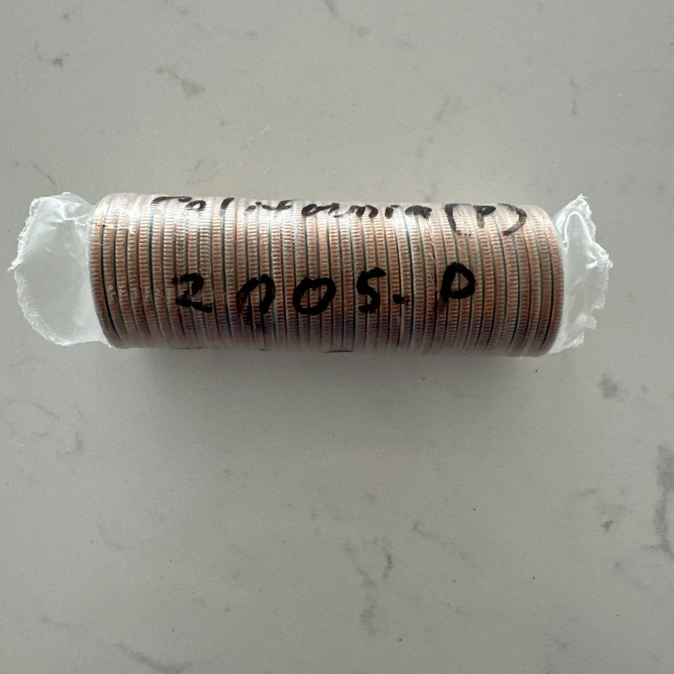2005 US Mint California State Quarter D & P, (2) $10 Rolls, Unopened - Image 3 of 3