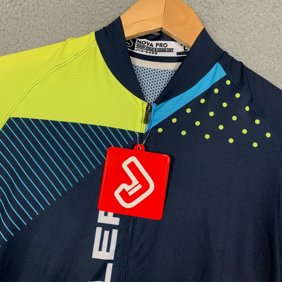 Camiseta deportiva JakRoo Nova Pro para hombre grande L azul marino Stadler cremallera completa ciclismo carrera nueva con etiquetas $165 Foto 2 de 4