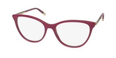 NEW ESCADA VESC60 GLASSES PLASTIC RED FULL-RIM 0U78 CAT EYE 53-16-140 WOMENS
