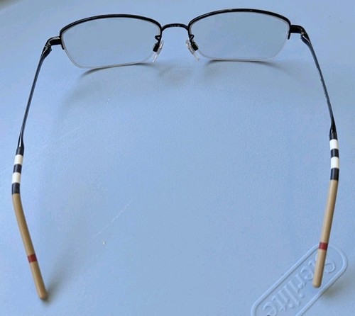 Burberry Black Oval Half Rim Eyeglasses Italy B 1330-D 1001 54 16 145 Frames - Picture 12 of 19