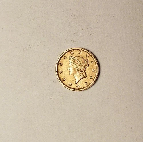 1851 Liberty Head Type 1 Gold Dollar grades XF/AU, For Date or Type Collector.