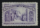 CKStamps: US Stamps Collection Scott#235 6c Columbian Mint LH OG