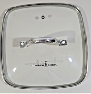 Copper Chef Tempered Glass Lid Only - Fits 9.5” Square Deep Dish Casserole Pan