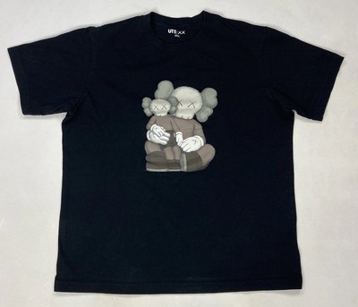 Uniqlo Kaws Phaidon Art Graphic T-shirt Men Large Black Short Sleeve