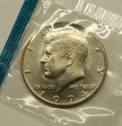 1974 P Uncirculated Kennedy Half Dollar in Mint Cello, Free Shipping