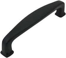 25 Pack 4389FB Flat Black Modern Cabinet Hardware Handle Pull - 3" Inch (76Mm) H