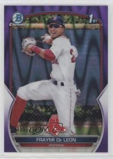 2023 Bowman Chrome Prospects Purple RayWave Refractor /250 Fraymi De Leon 0c3e