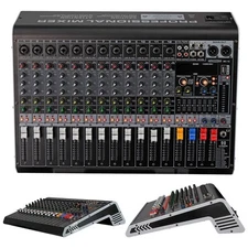 5Core Audio Mixer 12 Channel DJ Soundboard USB Interface Bluetooth XLR Console