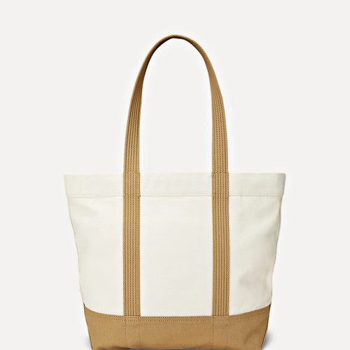 Bolso de Mano Polo Ralph Lauren Para Mujer Oso Lona Mediano/Genuino/FedEx - Imagen 6 de 8