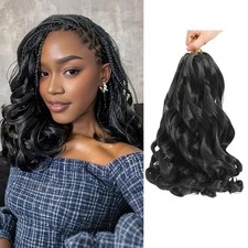 French Curl Braiding Hair 12Inch 8Packs French Curl Crochet Braids Short Curl