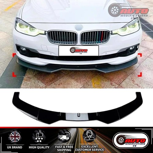 BMW 3er F30 F31 Glanz Schwarz Front Splitter Spoiler NON M Sport 2011-2019 - Bild 1 von 8