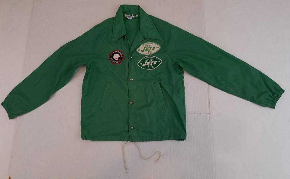 Vintage Kenilworth NY Jets Pop Warner Football 1979 Youth Large  Jacket USA - Image 2 of 4