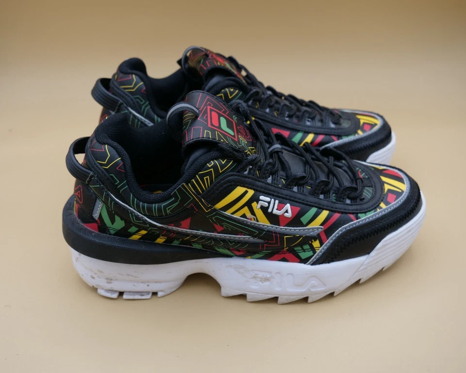 Fila Disruptor II Ray Tracer Womens Size 8 Black Colorful Athletic Shoes - Image 4 of 4