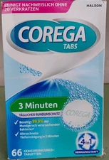 Corega Tabs 4-in-1 66 Tablets Exp 04/2027 Damaged Box