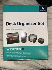 Desk Organizer Set, 4 Piece , Brand New