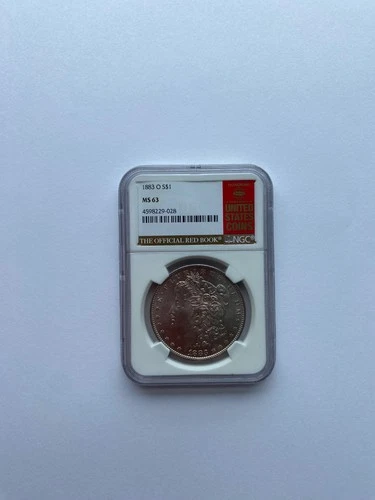 1883-O  $1  MORGAN Silver Dollar NGC MS63 Red Book Label