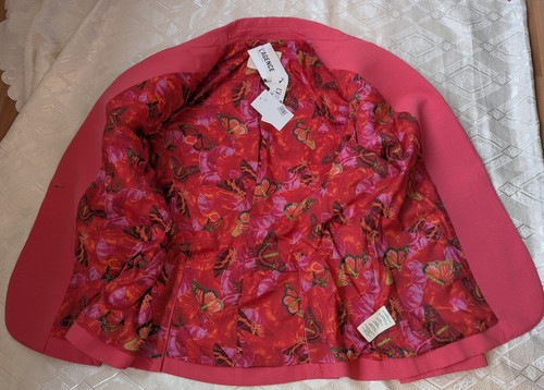 L'AGENCE CORAL FUCHSIA WOMEN'S BLAZER JACKET SIZE 10 - Picture 15 of 20