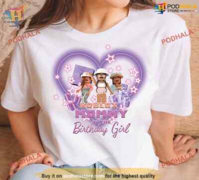 Customized Roblox Birthday Girl Family Shirt Personalized Birthday Gamer  Outfit