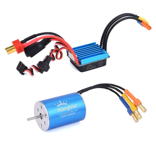 Motor sin sensor KingVal 2430 stock de EE. UU. + ESC sin escobillas 25A para automóvil de radiocontrol 1/16 1/18 - Imagen 10 de 11