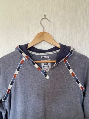 Kangaroos Ladies Hooded Pocket Sweat Top Blue 10/12 Long Sleeve With Thumbholes - Picture 2 of 17