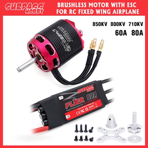 SURPASS HOBBY C42 V2 850KV 800KV 710KV Brushless Motor ESC for RC Fixed Wing - Picture 3 of 25