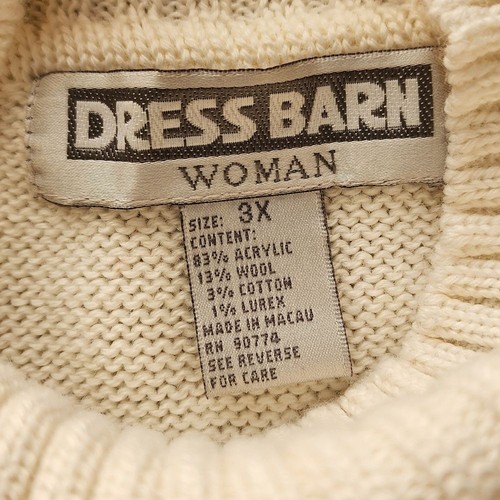 Dressbarn Argyle Wool Blend Multicolor Sweater Women's 3X - 第 3/5 張圖片