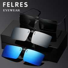 Clip On Flip Up Polarized Sunglasses Men Women Outdoor Driving Sunshade Glasses