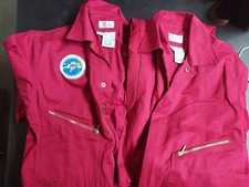2 Lot NWOT Walls Master Made Men's Coveralls Red Long Sleeve Size 42 Reg.
