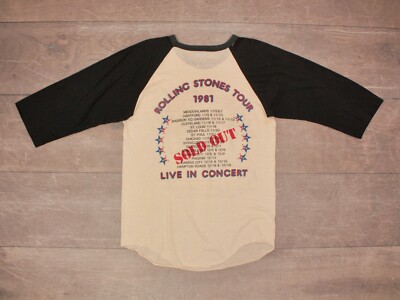 Men's VTG 80s Rolling Stones '81 Tour TShirt Sz M 1980s Band
