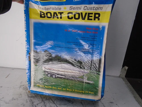 Seachoice Haze Gray Jon Style Bass Semi-Custom Trailerable Boat Cover 97741