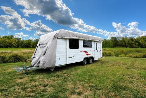 Camec 18-20 ft Caravan Cover 5.4m to 6.0m with 3 Year Warranty & Carry Bag - Picture 3 of 5
