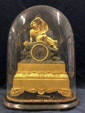 Orologio a pendolo francese in bronzo dorato al mercurio XIX  secolo