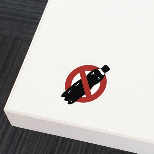 No Plastic Sticker Decal Reuse Recycle Environment Eco Friendly Funny - Picture 4 of 5