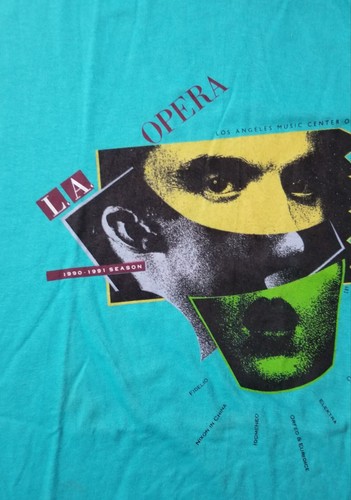 LA OPERA 1990 XL T-SHIRT XTRA LARGE LANGARM NOS VINTAGE TÜRKIS ART POP PRINT - Bild 6 von 24