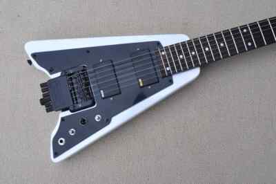 White Headless Electric Guitar with Floyd Rose Rosewood Fretboard 24 Frets