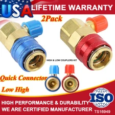Refrigeration AC Manifold Gauge Conversion Kit High Low Angle Quick Adapter ACME