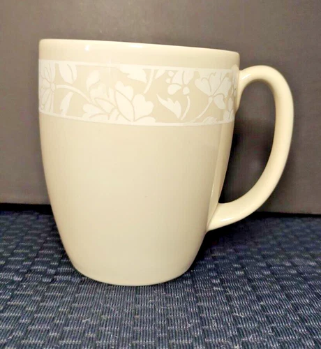 Corning Corelle Whisper Stoneware Coffee Mug Cup 12 oz Beige Ivory Thailand