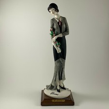 Statua Figurina Signora con Fiori #413C Giuseppe Armani 1987 Firenze Italia 11"