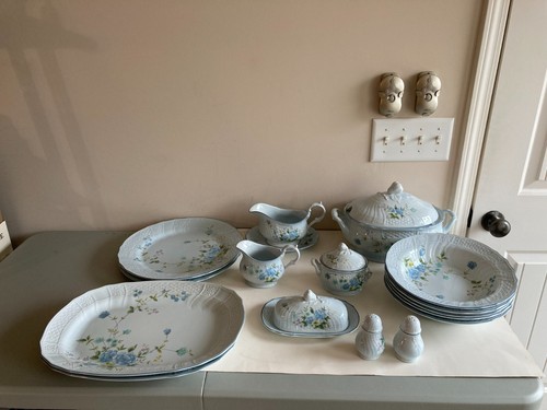 4 MIKASSA PRECIOUS BLUE MICHELLE CUP & SAUCER SETS (MADE IN JAPAN) - Picture 6 of 6