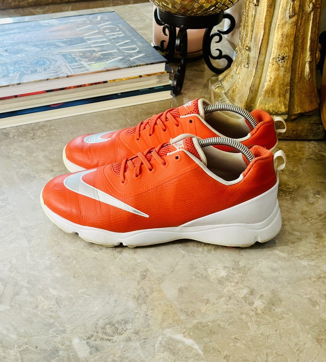 Nike Junior Lunar Control Golf Shoes Boy's Size 7Y Orange Nike Junior Lunar Control Golf Shoes Boy's Size 7Y Orange