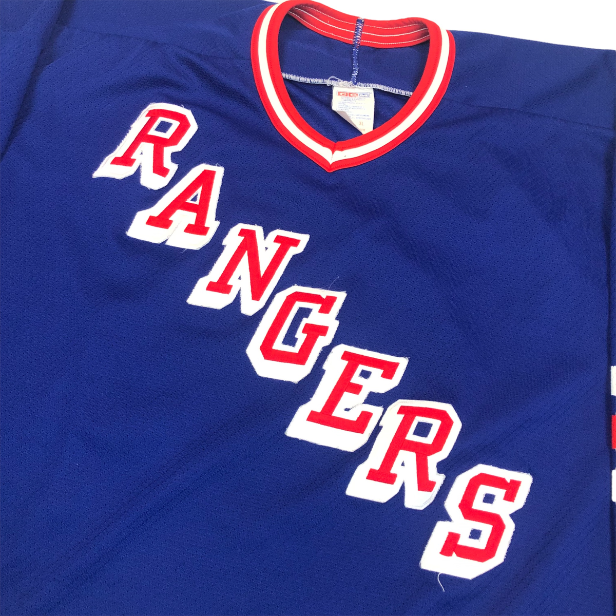 VTG New York Rangers CCM Hockey Sewn Jersey No Name Blue • XL | eBay