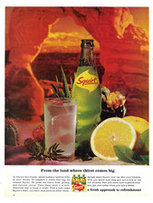 Vintage Squirt Soda Advertising Print Ad Grapefruit Grocery 1965