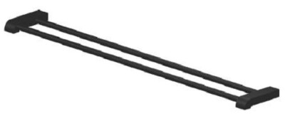 Abey PARK DOUBLE TOWEL RAIL 760mm Streamlined Design, MATTE BLACK