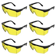 NEW Rectangular Safety Glasses with Side Shields - Yellow or Clear by JORESTECH