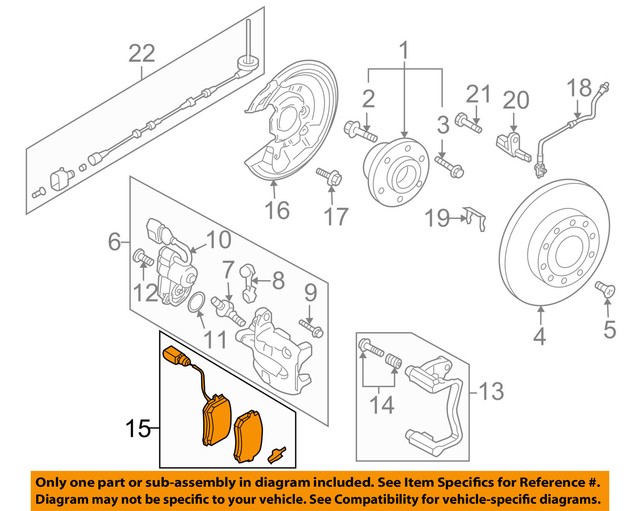 VW VOLKSWAGEN OEM 2017 Tiguan BrakeRear Pads 3AA698451 eBay