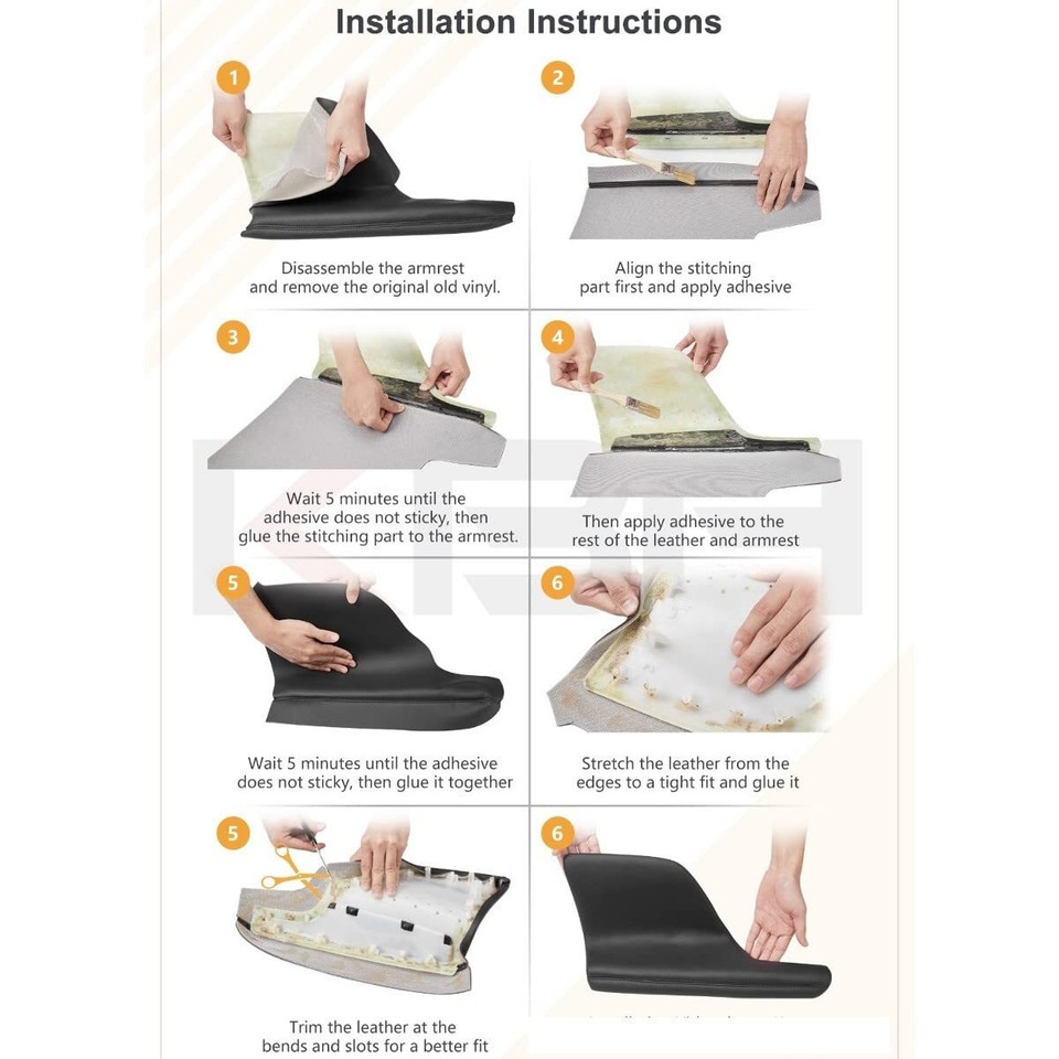 Pair Fits 2011-2016 2017 Honda Odyssey Door Panels Armrest Vinyl Cover Trim Gray - Foto 10